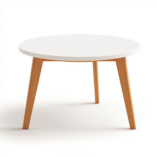3D table on white background, photo realistic style