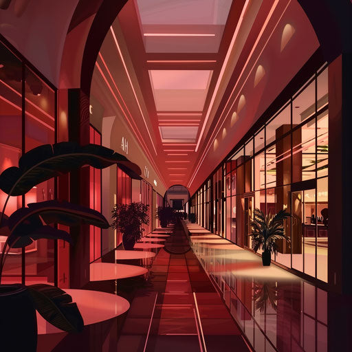 Realistic mall clipart on rich and luminous background