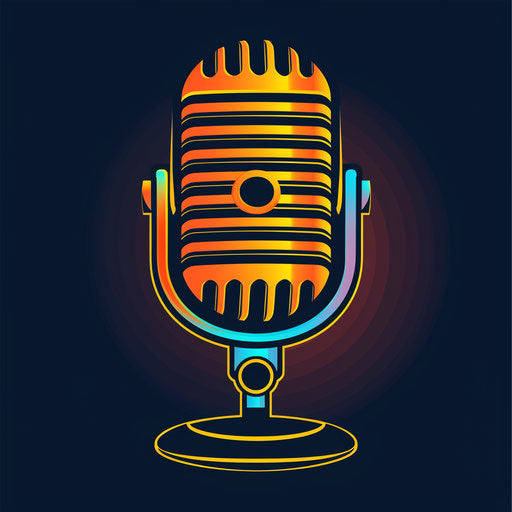 Dynamic podcast logo with high contrast and powerful design