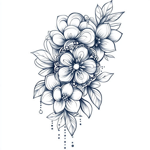 Inner elbow tattoo with mandala and floral combination