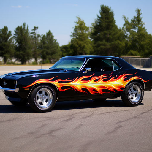 Classic car Chevrolet Camaro Flame decals