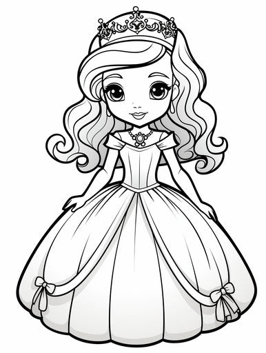 Princess girl coloring pages