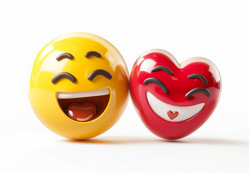 Smiling emoji with heart and another smiley in love