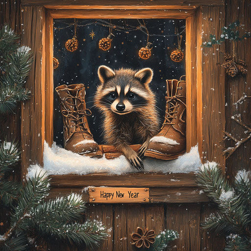 Sparkling Happy New Year Card Greeting Holiday Wishes