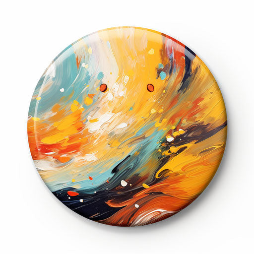 Magnetic clip in the style of Impressionistic Art, on a white background