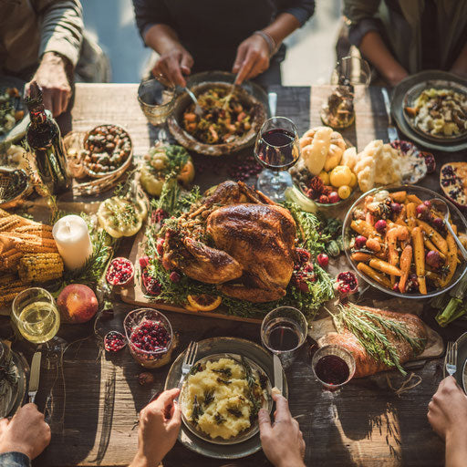 A Festive and Abundant Thanksgiving Meal on the Table