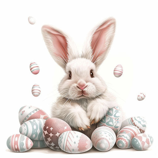 Photo realistic Easter clipart on flat white background
