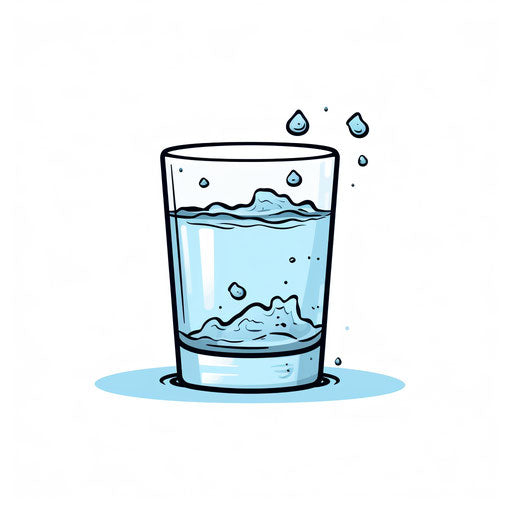 Minimalist depiction of thirst on white background