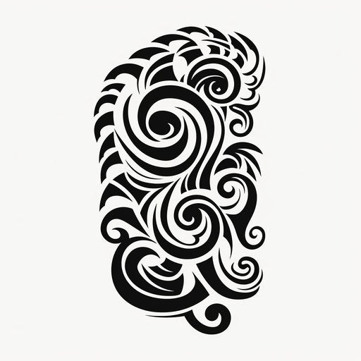 Simple Maori tattoo on white paper