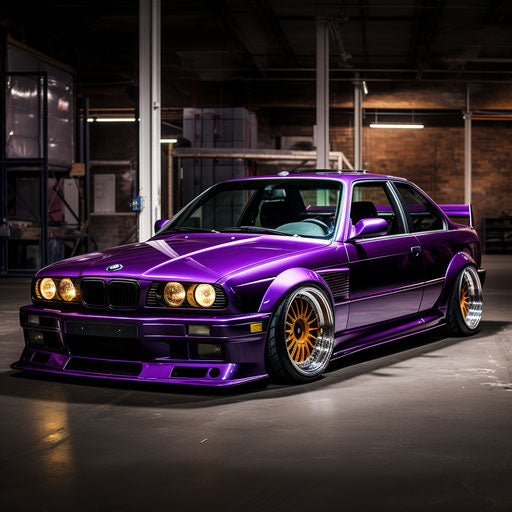 Classic bright purple BMW M3