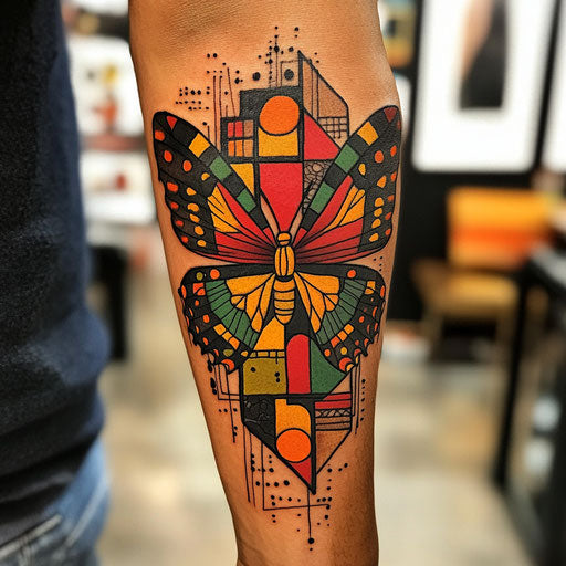 Butterfly Tattoo On Arm Tattoo Blueprint Set