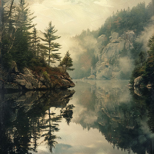 Serene lakes and reflections of the grandfather mountain