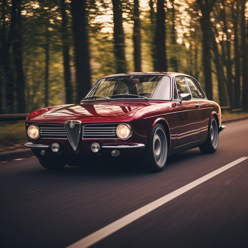 Classic Alfa Romeo Giulia Quadrifoglio with Dubs tires