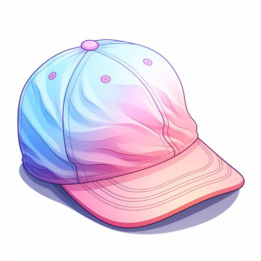 Cap illustration in the style of Pastel Colors Art, on white background