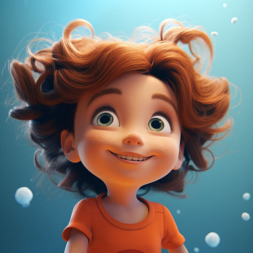 Happy girl with cute faces