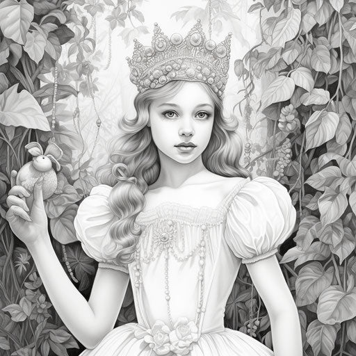 Forest ballet girl coloring page