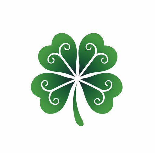 Shamrock clipart in the style of Minimalist, on white background