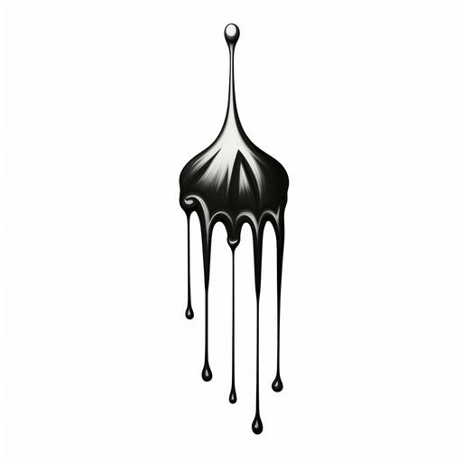 Drip clipart in the style of Chiaroscuro Art, on a white background