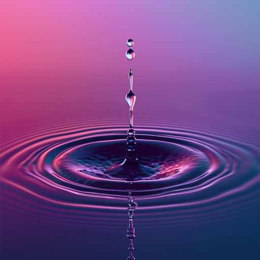 Water drop on colorful background with enhanced detail and vivid colors