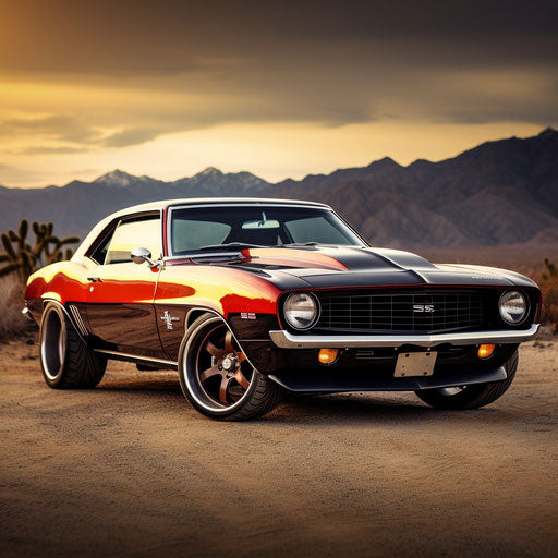 Classic Chevrolet Camaro Car Fat Tires