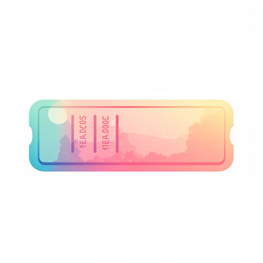 Ticket illustration in the style of Pastel Colors Art