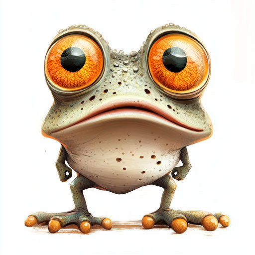 Humorous caricature of a pond caricature with human characteristics