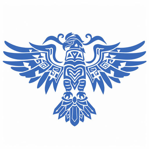 Minimalist tattoo sketch of a Mexican eagle