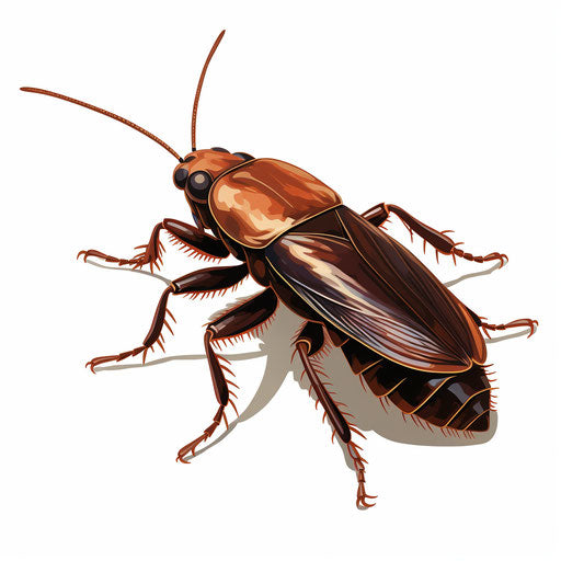 Cockroach clipart in the style of Chiaroscuro Art, on white background