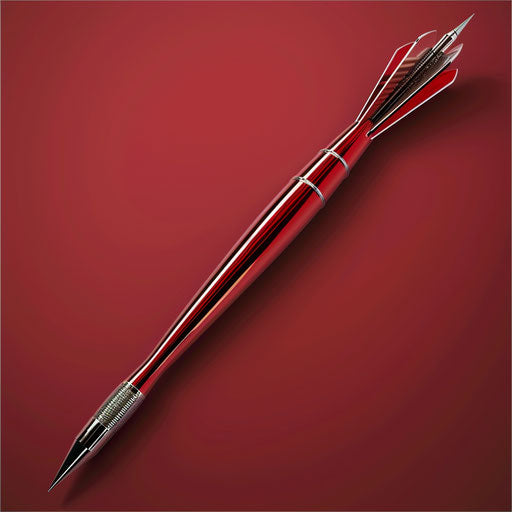 Dart clipart with glossy finish on flat random background