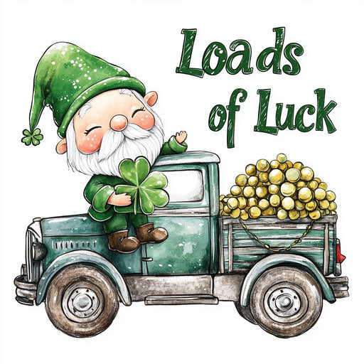 St. Patrick's Day shirt with cute gnome and clover leaf