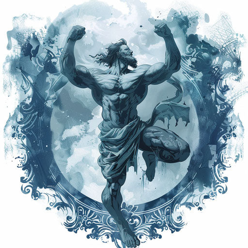 Tattoo sketch of Hercules lifting the heavens