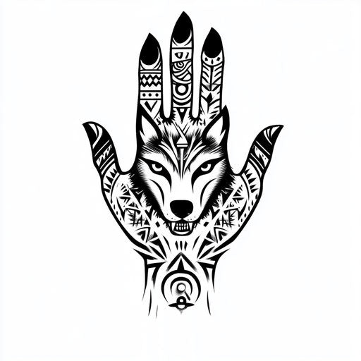 Bold Wolf Hand Tattoo Tattoo Design Pack