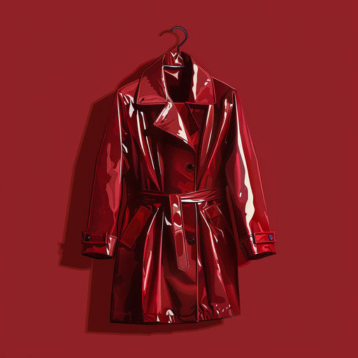 High quality realistic raincoat on rich, luminous background