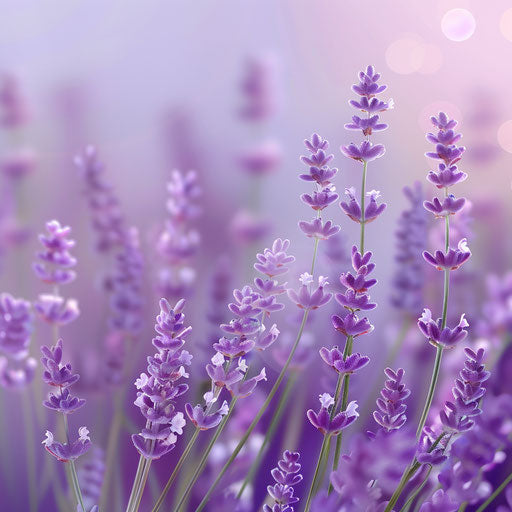 Flat lavender background, thirsty clipart with a touch of realism and precise details