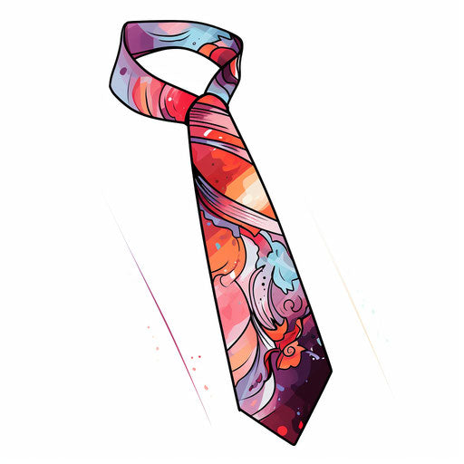 Necktie clipart in the style of Chiaroscuro Art, on white background