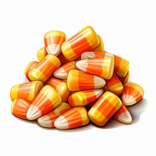 Candy corn clipart in the style of Chiaroscuro Art