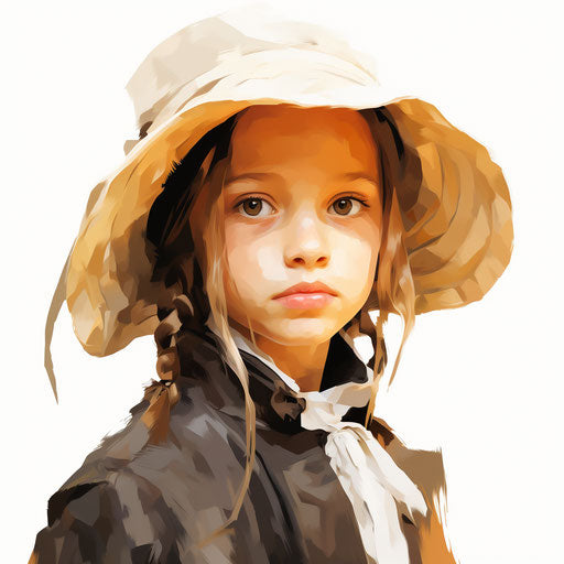 Wednesday artwork in the style of Oil painting, on white background