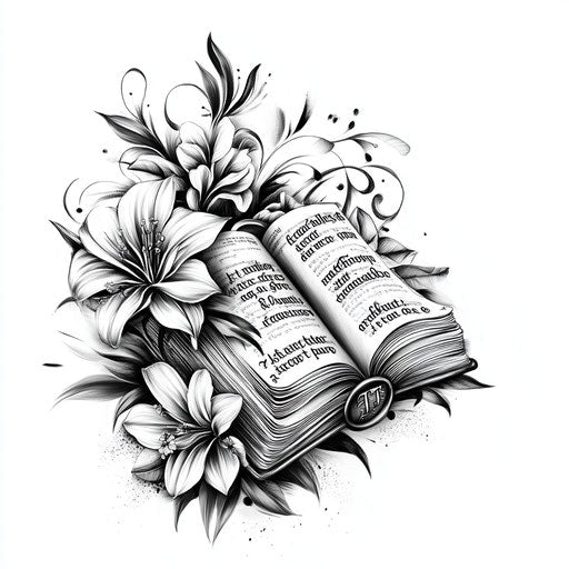 Religious tattoos for men with Bible verse in elegant script