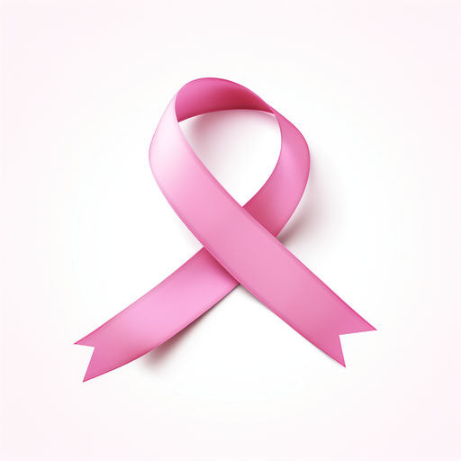 Cancer ribbon clipart in Minimalist style on white background