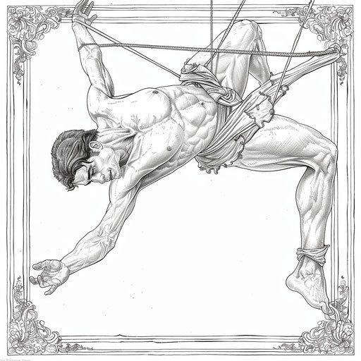 Trapeze artist executing mid-air flip