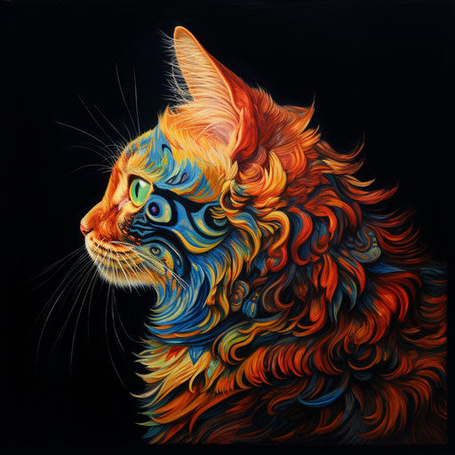 Louis Wain cat side view
