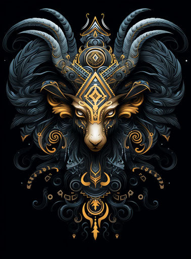 Black and white design with tribal elements