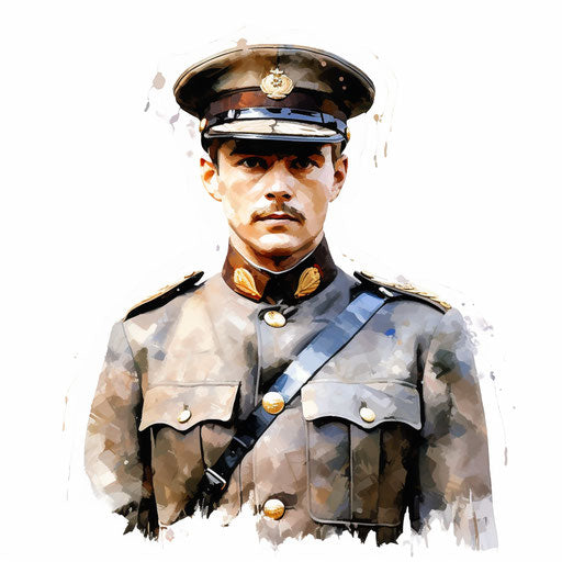 Uniform clipart in the style of Oil painting, on a white background