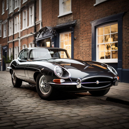 Jaguar E type car chrome