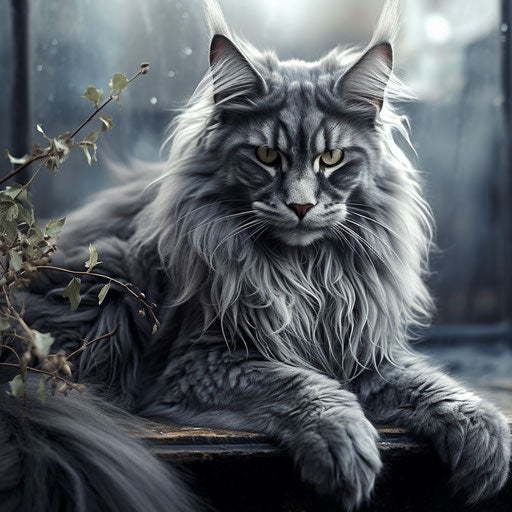 Cat Breeder Reprint Book, Dark Silver and Gray Style, Brooding Mood, Masculine, Wavy, Manticore, Majestic