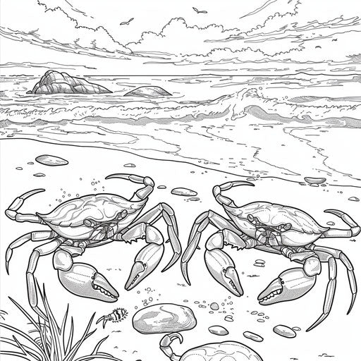 Crabs Racing on the Beach