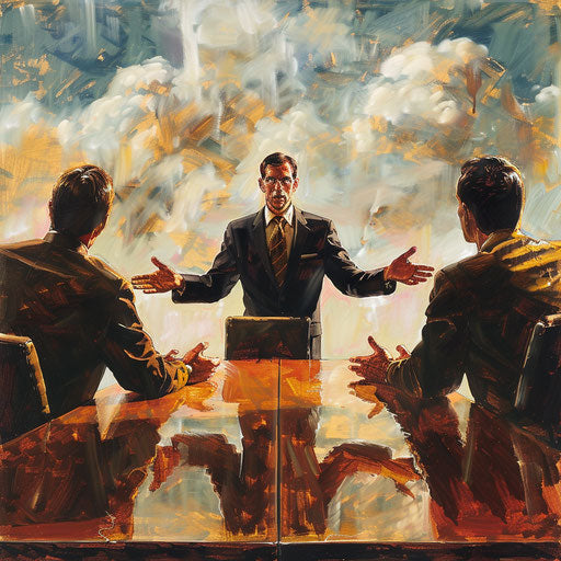 Businessman during a negotiation in boardroom