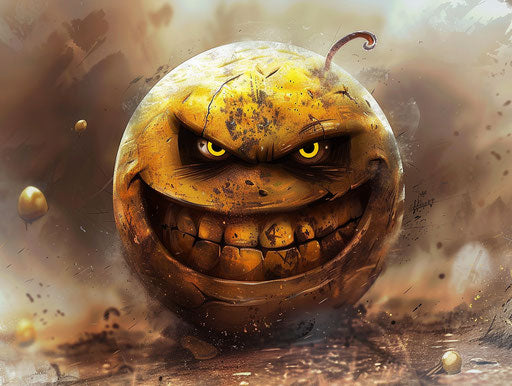 Happy emotion with an angry face