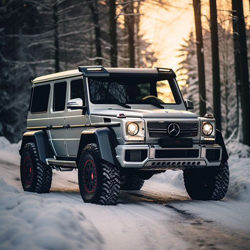 Old Mercedes Benz G Wagon classic silver