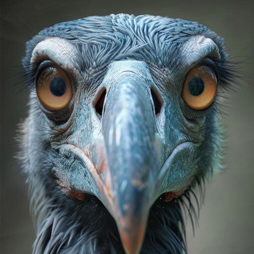 Condor bird looking at camera, Elke Vogelsang style